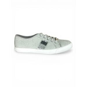 GBG Los Angeles Silver Glitter Fashion Sneakers Grey Sequin Accent Shoes Size 11